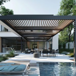 מעקה וסבכה לחצר אנגלית